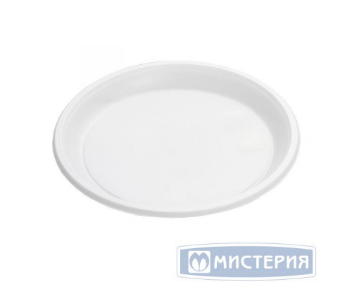 Тарелка пластиковая 205мм Мистерия белая 100шт (уп1200) купить в Екатеринбурге в Упакофф