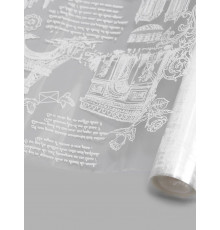 Пленка матовая с рисунком 40мкм 70см*10м "Париж" белый
